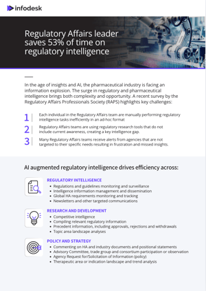 Regulatory Affairs Regulatory Intelligence Case Study